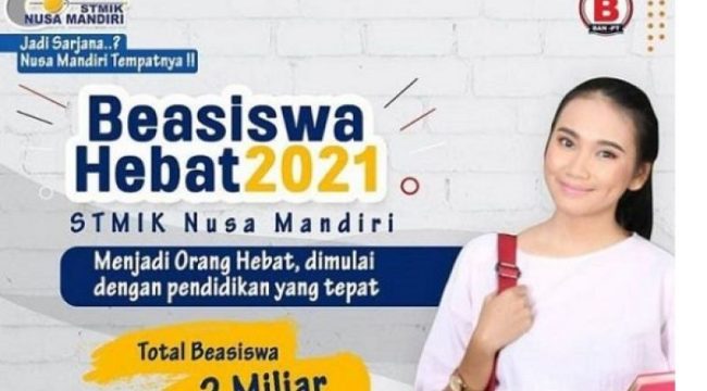 Foto : Beasiswa Kuliah Dua Milyar Universitas Nusa Mandiri (UNM)