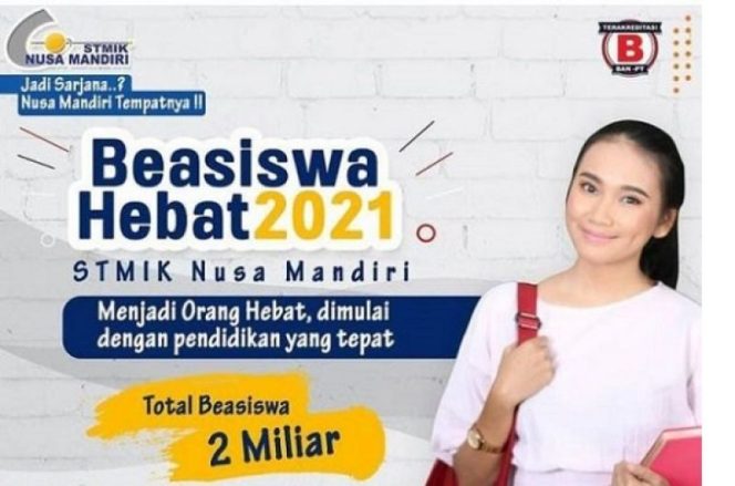 
					Foto : Beasiswa Kuliah Dua Milyar Universitas Nusa Mandiri (UNM)