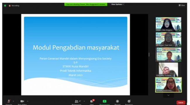 Foto : Universitas Nusa Mendiri dalam Menyongsong Era Society 5.0
