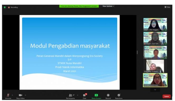 
					Foto : Universitas Nusa Mendiri dalam Menyongsong Era Society 5.0
