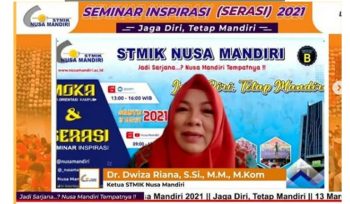 Foto : Seminar Inspirasi Mahasiswa Baru Universitas Nusa Mandiri (UNM)