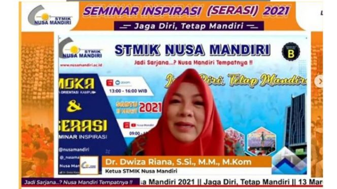 
					Foto : Seminar Inspirasi Mahasiswa Baru Universitas Nusa Mandiri (UNM)