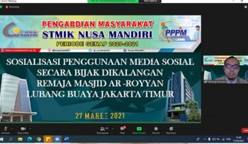 Foto : Dosen STMIK Nusa Mandiri Melakukan Pengabdian Masyarakat