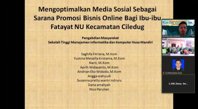 Foto : Pengabdian Masarakat Optimalisasi Whatsapp Business
