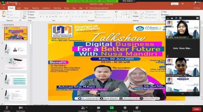 Universitas Nusa Mandiri Turut Meriahkan GEMPITA 2021