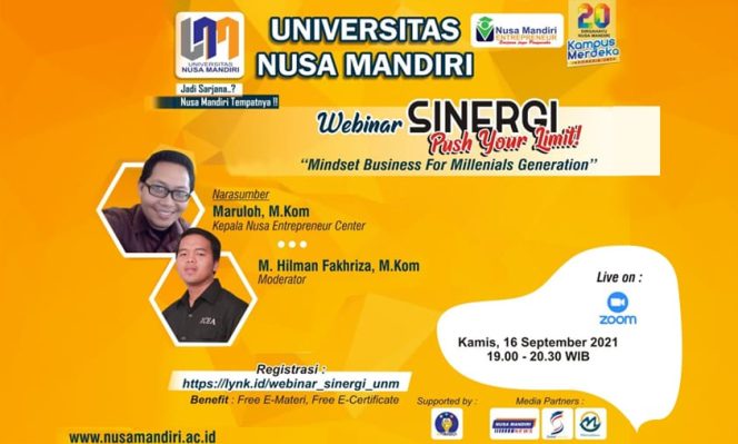 
					Foto : Flayer Webinar Sinergi