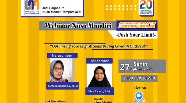 Dok, Webinar SINERGI Universitas Nusa Mandiri