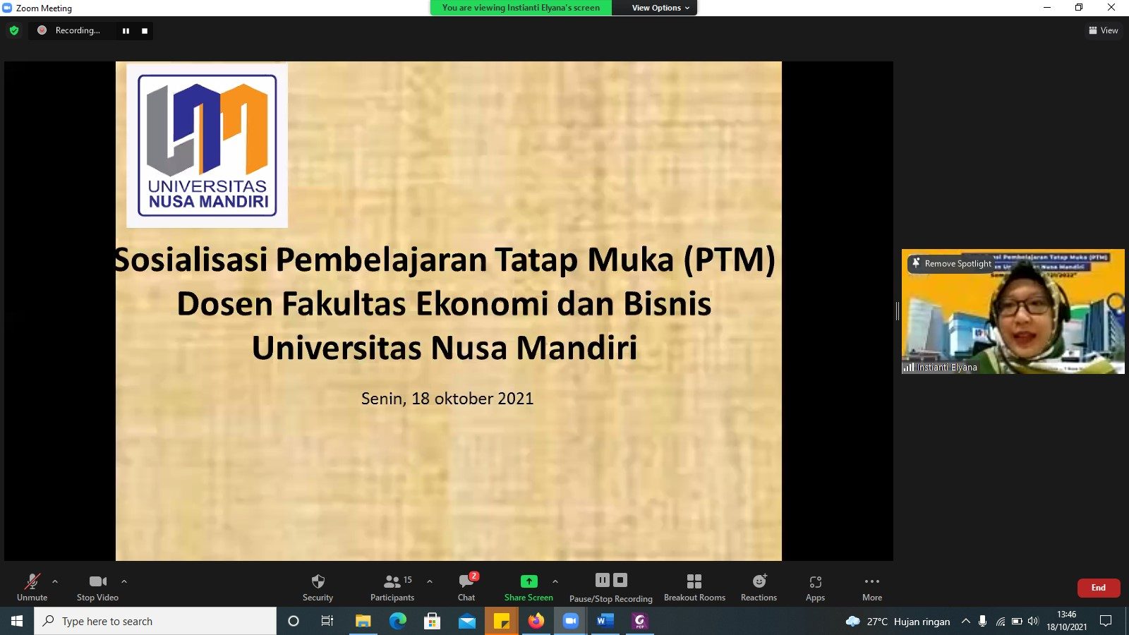 sosialisasi PTM