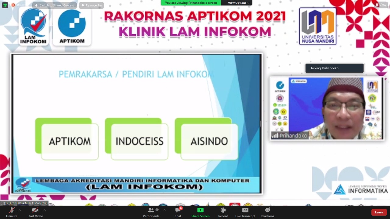 LAM INFOKOM Akan Luncurkan Sistem Akreditasi LAM INFOKOM (SALAM) untuk Manajemen Akreditasi Program Studi