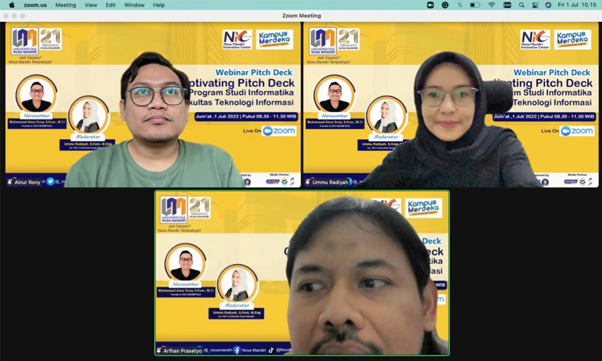 NIC Sukses Gelar Webinar Pitch Deck