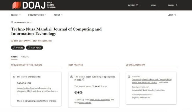 
					Jurnal TECHNO UNM Terindeks di DOAJ