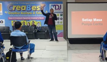 Pemanfaatan Artificial Intelligence (AI) pada sesi Workshop CreaBesT, (Dok: Universitas Nusa Mandiri)