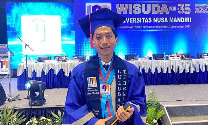 
					Foto: 
 Abhindra Aji Saputra Berikan Tips-nya yang Berhasil menjadi Wisudawan Terbaik Universitas Nusa Mandiri 