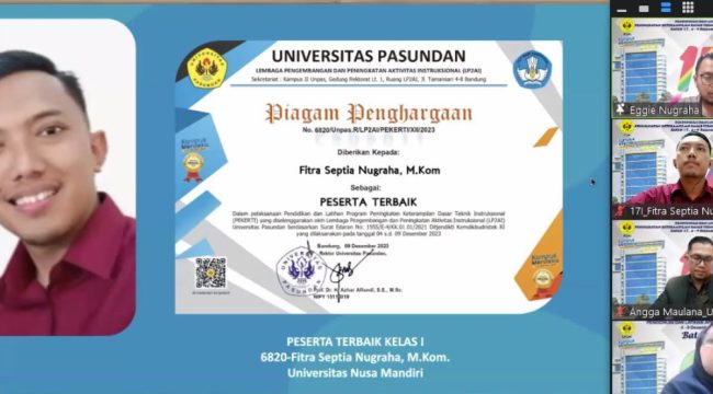 Dosen Prodi Informatika Jadi Peserta Terbaik PEKERTI