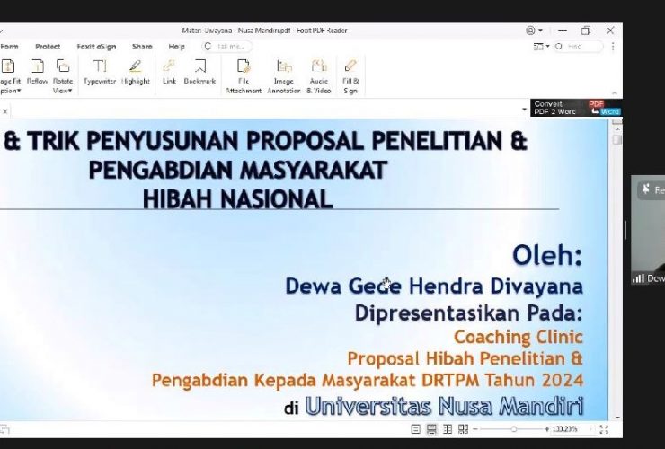 Coaching Clinic LPPM Universitas Nusa Mandiri