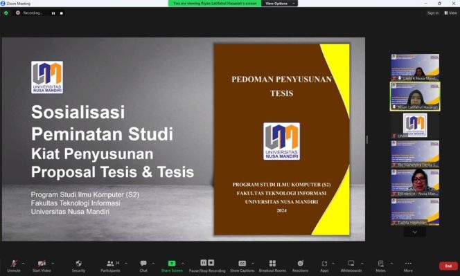 
					Sosialisasi Peminatan Studi, Kiat Penyusunan Proposal dan Tesis 