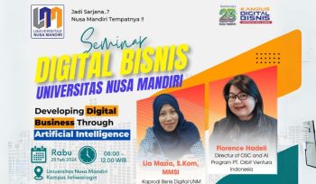 Foto: 
Universitas Nusa Mandiri Siap Gelar Seminar Digital Bisnis 
