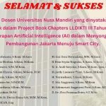 17 Dosen Universitas Nusa Mandiri Lolos Abstrak Program Book Chapters LLDIKTI Wilayah III Tahun 2024