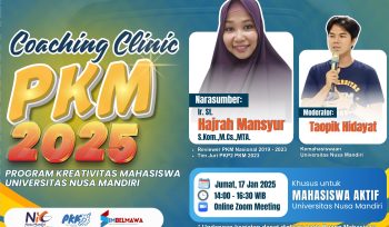 Coaching Clinic Program Kreativitas Mahasiswa