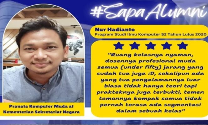 
					Lulusan Universitas Nusa Mandiri Kampus Jatiwaringin