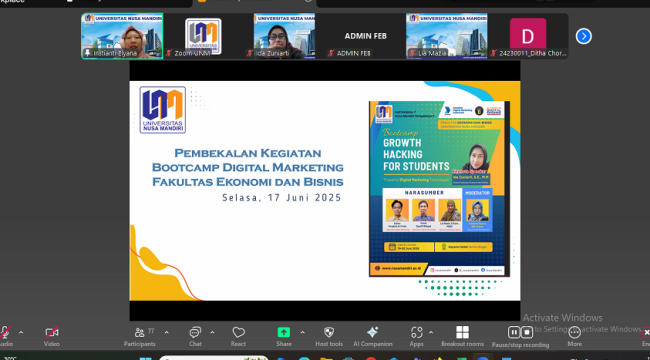 Mahasiswa Manajemen Ikuti Pembekalan Menuju Bootcamp Digital Marketing