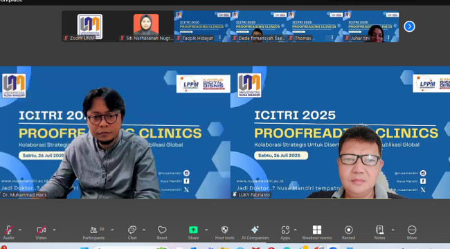 ICITRI 2025 Proofreading Clinic