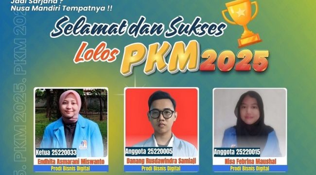 Mahasiswa Prodi Bisnis Digital UNM Lolos Pendanaan PKM 2025