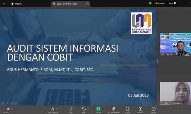 
					UNM Gelar Workshop Audit Sistem Informasi Berbasis COBIT