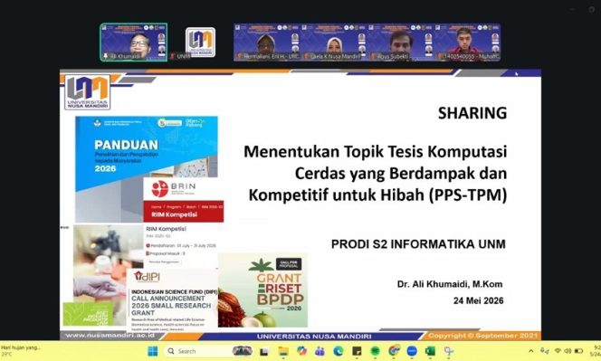 
					Workshop Strategis, UNM Bekali Mahasiswa Susun Tesis Komputasi Cerdas yang Berdampak
