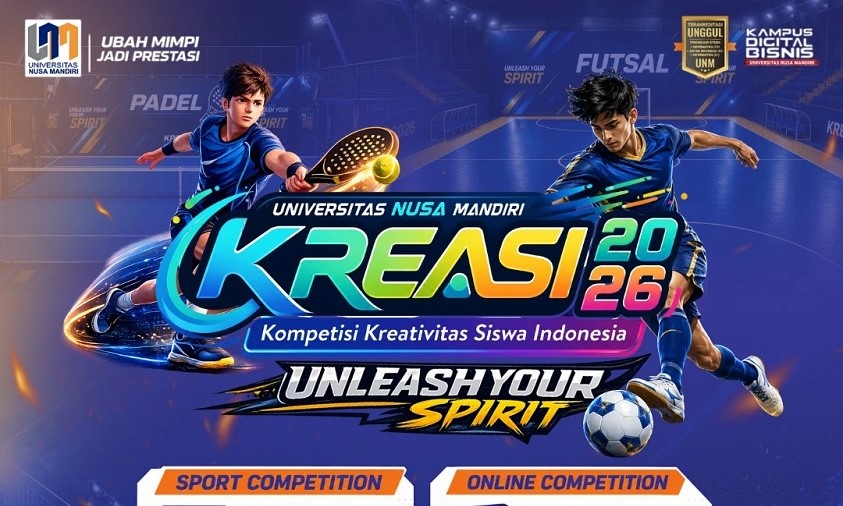KREASI 2026 UNM Dibuka! Pelajar SMA/SMK Siap Adu Kreativitas, AI, Futsal hingga Padel Berhadiah Rp25 Juta KREASI 2026 UNM Dibuka!