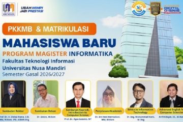 Sambut Mahasiswa Baru, Magister Informatika Universitas Nusa Mandiri Akan Gelar PKKMB 2026 Magister Informatika Universitas Nusa Mandiri Akan Gelar PKKMB 2026