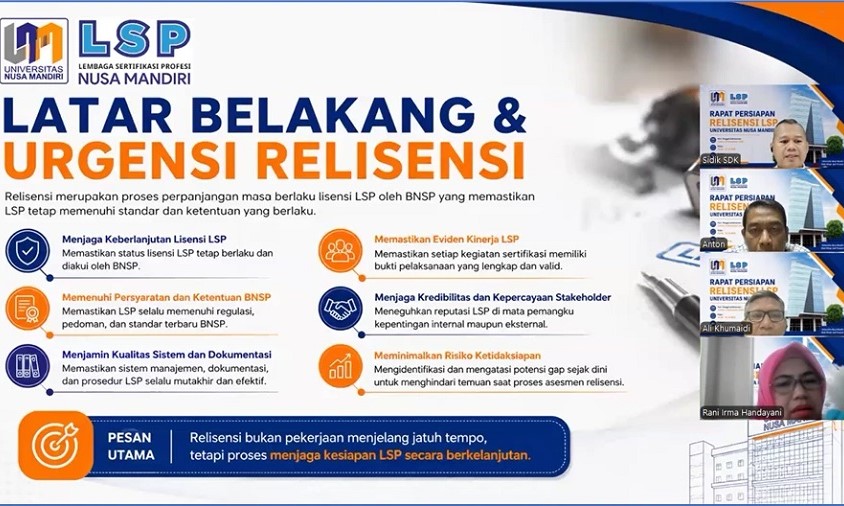 LSP UNM Perkuat Kesiapan Perpanjangan Lisensi Sertifikasi Kompetensi Perpanjangan Lisensi Sertifikasi Kompetensi