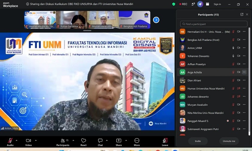 Prodi Informatika S2 UNM Bahas Kurikulum OBE Bersama UNSURYA Prodi Informatika S2 UNM